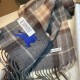 Top AAAAA Replica Reversible Cashmere Scarf with EKD Burberry Check Pattern 30 x 200 Camel Clone Cheap