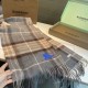 Top AAAAA Replica Reversible Cashmere Scarf with EKD Burberry Check Pattern 30 x 200 Camel Clone Cheap