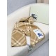 Top AAAAA Replica Burberry Check Wool Scarf/Blanket with Equestrian Label 30 x 180 Beige Clone Cheap