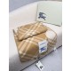 Top AAAAA Replica Burberry Check Wool Scarf/Blanket with Equestrian Label 30 x 180 Beige Clone Cheap