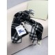 Top AAAAA Replica Burberry Equestrian Label Check Wool Scarf/Blanket, 30 x 180 cm, Black Clone Cheap