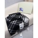 Top AAAAA Replica Burberry Equestrian Label Check Wool Scarf/Blanket, 30 x 180 cm, Black Clone Cheap
