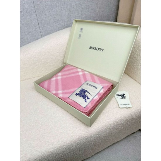 Fake Burberry Check Wool Scarf/Blanket with Equestrian Label 30 x 180 Pink Replica Top AAAAA Replica Burberry Check Wool Scarf/Blanket with Equestrian Label 30 x 180 Pink Clone Cheap