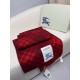 Top AAAAA Replica Burberry Check Wool Scarf/Blanket with Equestrian Label 30 x 180 Red Clone Cheap