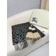 Top AAAAA Replica Burberry Reversible TB Cashmere/Wool Check Scarf, 30 x 180 cm, Black/Brown Clone Cheap