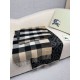 Top AAAAA Replica Burberry Reversible TB Cashmere/Wool Check Scarf, 30 x 180 cm, Black/Brown Clone Cheap
