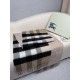 Top AAAAA Replica Burberry Reversible TB Cashmere/Wool Check Scarf, 30 x 180 cm, Beige/Brown Clone Cheap