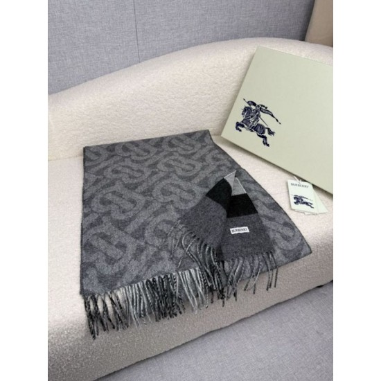 Top AAAAA Replica Burberry Reversible TB Cashmere/Wool Check Scarf, 30 x 180 cm, Black Clone Cheap