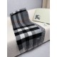Top AAAAA Replica Burberry Reversible TB Cashmere/Wool Check Scarf, 30 x 180 cm, Black Clone Cheap