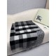 Top AAAAA Replica Burberry Reversible TB Cashmere/Wool Check Scarf, 30 x 180 cm, Black Clone Cheap