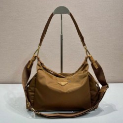 Top AAAAA Replica Prada Explore Large Re-Nylon Shoulder Bag 1BC264, Brown Clone Cheap
