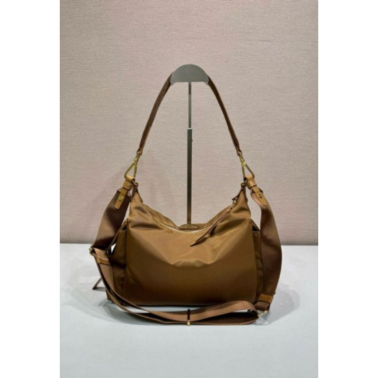 Top AAAAA Replica Prada Explore Large Re-Nylon Shoulder Bag 1BC264, Brown Clone Cheap