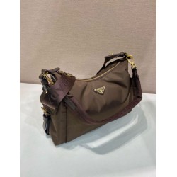 Top AAAAA Replica Prada Explore Large Re-Nylon Shoulder Bag 1BC264, Terra di Siena Clone Cheap