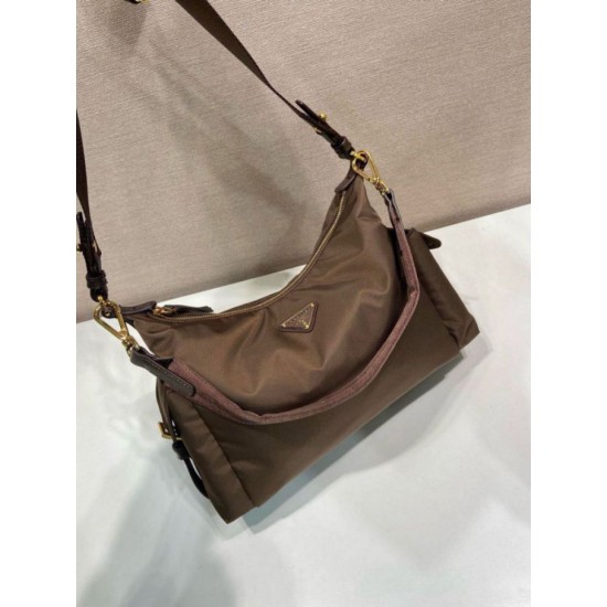 Top AAAAA Replica Prada Explore Large Re-Nylon Shoulder Bag 1BC264, Terra di Siena Clone Cheap