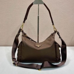 Top AAAAA Replica Prada Explore Large Re-Nylon Shoulder Bag 1BC264, Terra di Siena Clone Cheap