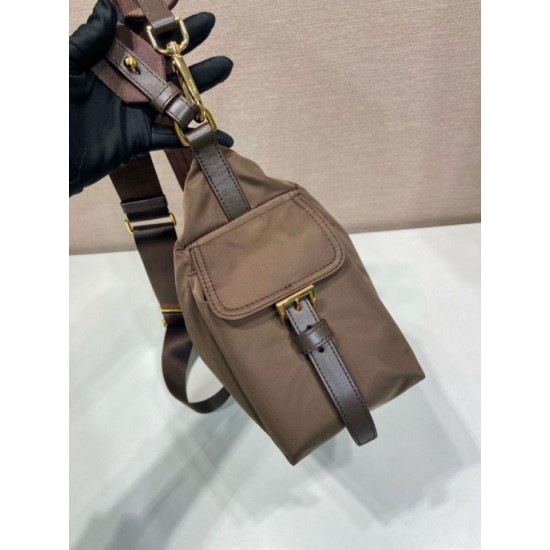 Top AAAAA Replica Prada Explore Large Re-Nylon Shoulder Bag 1BC264, Terra di Siena Clone Cheap
