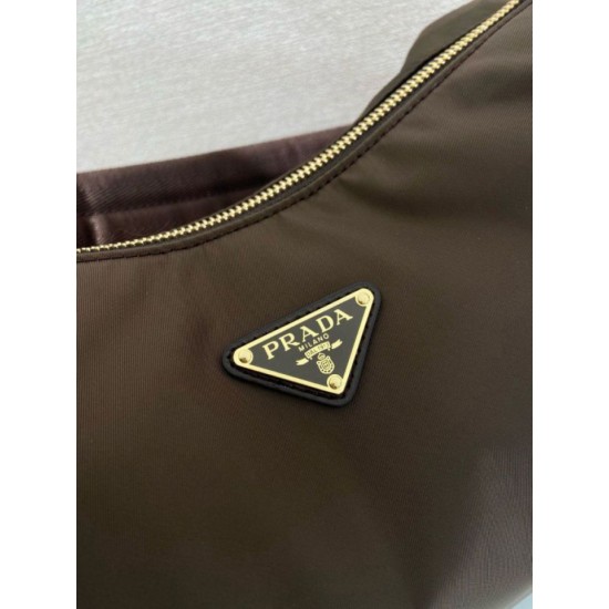Top AAAAA Replica Prada Explore Large Re-Nylon Shoulder Bag 1BC264, Terra di Siena Clone Cheap