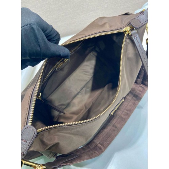 Top AAAAA Replica Prada Explore Large Re-Nylon Shoulder Bag 1BC264, Terra di Siena Clone Cheap