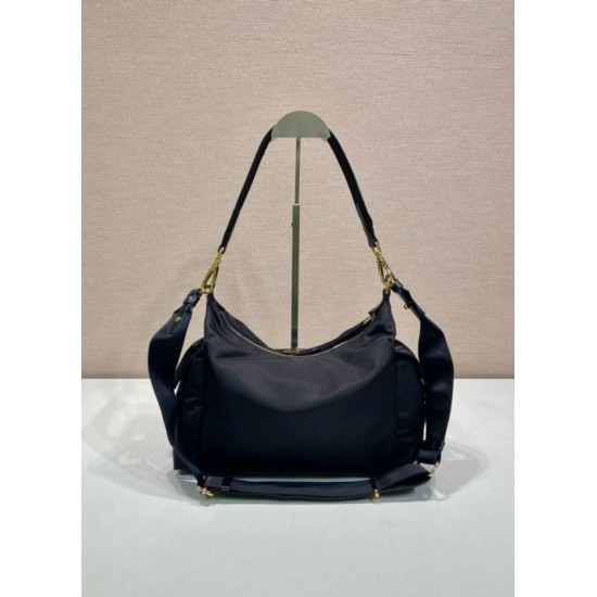 Top AAAAA Replica Prada Explore Large Re-Nylon Shoulder Bag 1BC264, Black Clone Cheap
