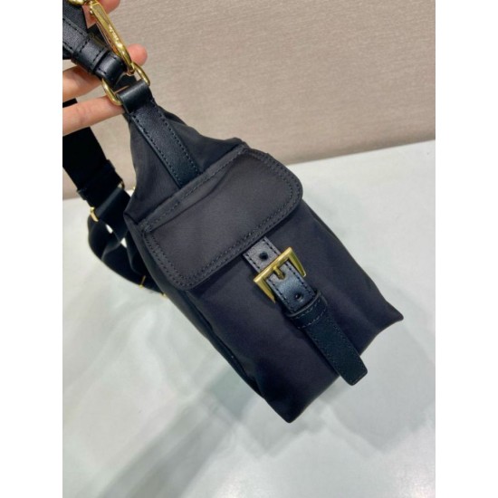 Top AAAAA Replica Prada Explore Large Re-Nylon Shoulder Bag 1BC264, Black Clone Cheap