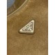 Top AAAAA Replica Prada Explore Large Suede Shoulder Bag 1BC264, Brown Clone Cheap