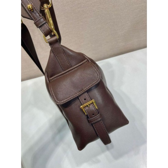 Top AAAAA Replica Prada Explore Large Nappa Shoulder Bag 1BC264, Coffee Clone Cheap