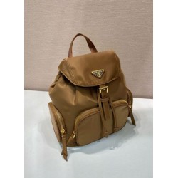 Top AAAAA Replica Prada Medium Re-Nylon Backpack with Belt Bag 1BZ811 Brown Clone Cheap