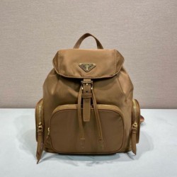 Top AAAAA Replica Prada Medium Re-Nylon Backpack with Belt Bag 1BZ811 Brown Clone Cheap