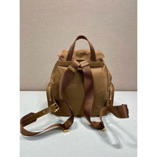 Top AAAAA Replica Prada Medium Re-Nylon Backpack with Belt Bag 1BZ811 Brown Clone Cheap