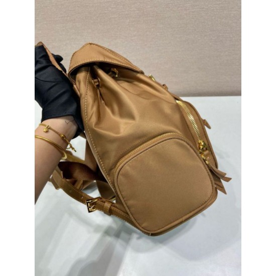 Top AAAAA Replica Prada Medium Re-Nylon Backpack with Belt Bag 1BZ811 Brown Clone Cheap