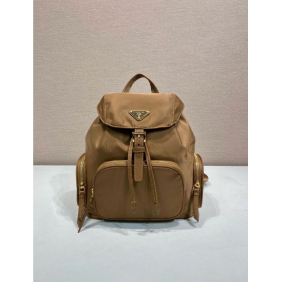 Top AAAAA Replica Prada Medium Re-Nylon Backpack with Belt Bag 1BZ811 Brown Clone Cheap