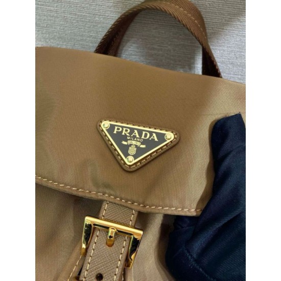 Top AAAAA Replica Prada Medium Re-Nylon Backpack with Belt Bag 1BZ811 Brown Clone Cheap