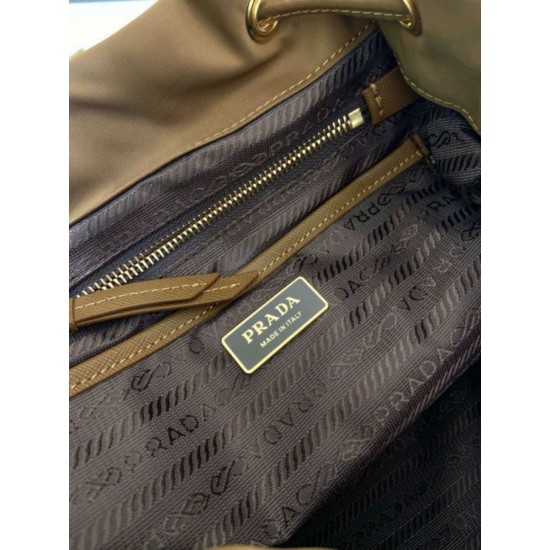Top AAAAA Replica Prada Medium Re-Nylon Backpack with Belt Bag 1BZ811 Brown Clone Cheap