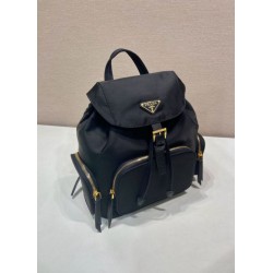 Top AAAAA Replica Prada Medium Re-Nylon Backpack with Belt Bag 1BZ811 Black Clone Cheap