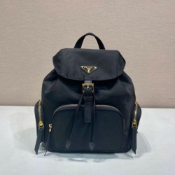 Top AAAAA Replica Prada Medium Re-Nylon Backpack with Belt Bag 1BZ811 Black Clone Cheap