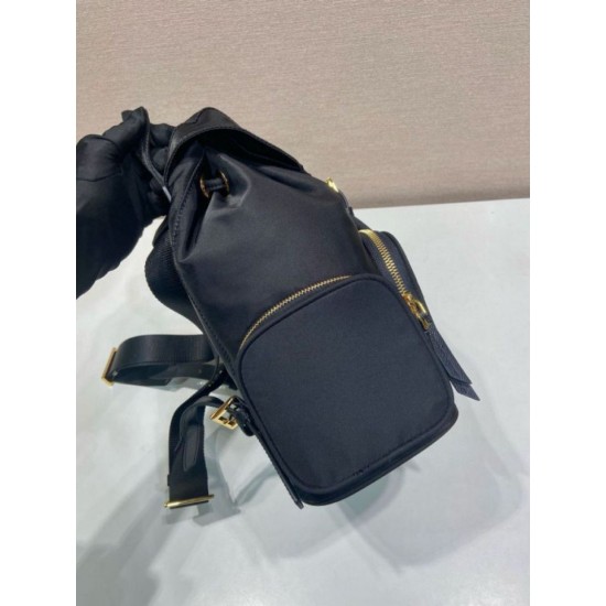 Top AAAAA Replica Prada Medium Re-Nylon Backpack with Belt Bag 1BZ811 Black Clone Cheap