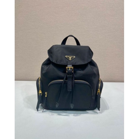 Top AAAAA Replica Prada Medium Re-Nylon Backpack with Belt Bag 1BZ811 Black Clone Cheap