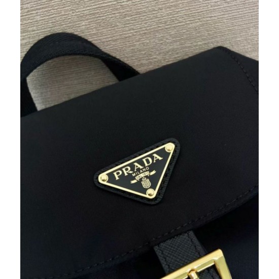 Top AAAAA Replica Prada Medium Re-Nylon Backpack with Belt Bag 1BZ811 Black Clone Cheap