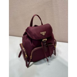 Top AAAAA Replica Prada Medium Re-Nylon Backpack with Belt Bag 1BZ811 Burgundy Clone Cheap
