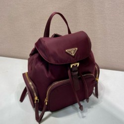 Fake Prada Medium Re-Nylon Backpack with Belt Bag 1BZ811 Burgundy Replica Top AAAAA Replica Prada Medium Re-Nylon Backpack with Belt Bag 1BZ811 Burgundy Clone Cheap
