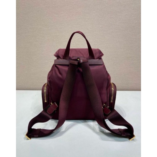 Top AAAAA Replica Prada Medium Re-Nylon Backpack with Belt Bag 1BZ811 Burgundy Clone Cheap