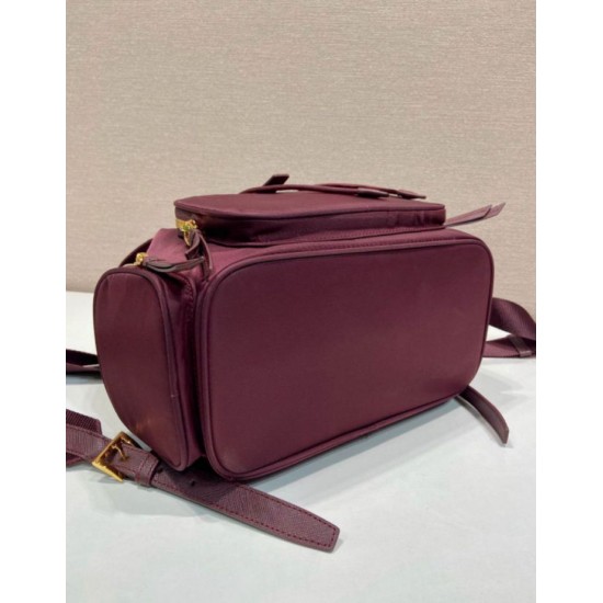 Top AAAAA Replica Prada Medium Re-Nylon Backpack with Belt Bag 1BZ811 Burgundy Clone Cheap