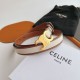 Top AAAAA Replica Celine Triomphe Medium Belt 25mm Brown Clone Cheap