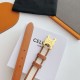 Top AAAAA Replica Celine Triomphe Medium Belt 25mm Brown Clone Cheap