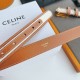 Top AAAAA Replica Celine Triomphe Medium Belt 25mm Brown Clone Cheap