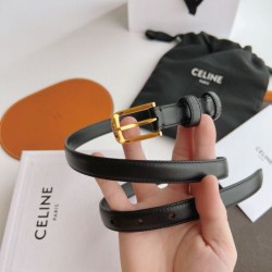 Top AAAAA Replica Celine Elegant Charm Belt 18mm Black with Gold-Finish Clone Cheap