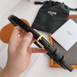 Top AAAAA Replica Celine Elegant Charm Belt 18mm Black with Gold-Finish Clone Cheap