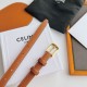 Top AAAAA Replica Celine Elegant Charm Belt 18mm Brown with Gold-Finish Clone Cheap