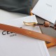 Top AAAAA Replica Celine Elegant Charm Belt 18mm Brown with Gold-Finish Clone Cheap
