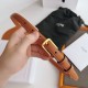 Top AAAAA Replica Celine Elegant Charm Belt 18mm Brown with Gold-Finish Clone Cheap